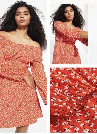 Платье с открытыми плечами от h&m