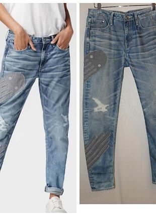 Низкие джинсы бойфренды g star raw occopatch type c 3d wmn- raw for the oceans1 фото