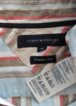 Лляна сорочка tommy hilfiger у смужку8 фото