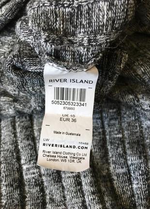 Длинная вязаная туника джемпер в рубчик river island3 фото