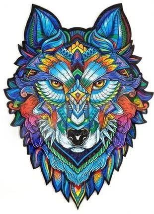 Дерев'яний пазл «часовий вовк»