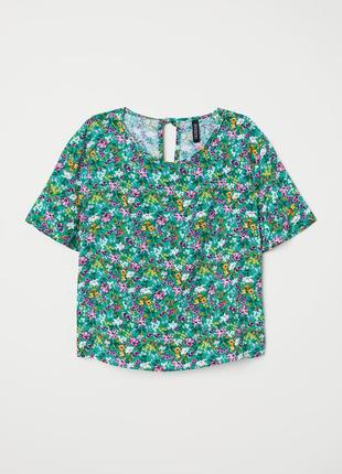 Укороченная блузка с цветочным принтом h&m2 фото
