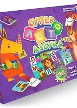 Настольная игра "суперлото. азбука" рус danko toys (сла-01)