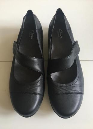 Туфлі clarks active р. 38 кларкс чорні шкіряні
