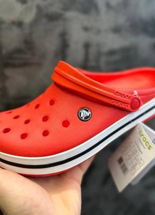 Жіночі та чоловічі crocs червоного кольору6 фото