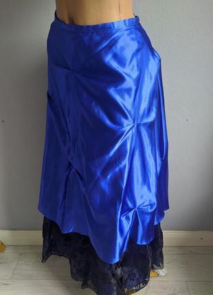 Спідниця із атласу з органзою.