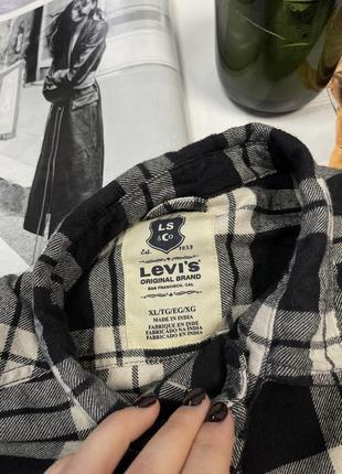 Оригінальна фланелева сорочка в клітинку levi’s7 фото