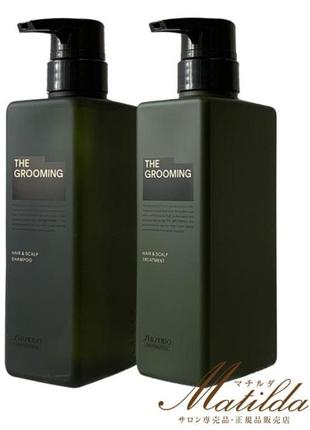 Тонизирующий шампунь и бальзам для мужчин the grooming shiseido professional, 500ml+500ml1 фото