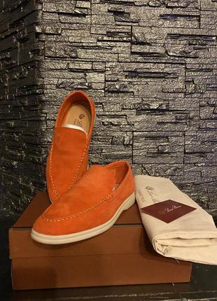Замшевые лоферы loro piana