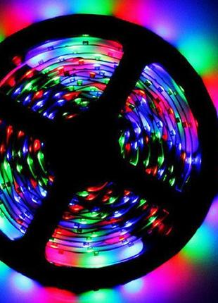 Кольорова світлодіодна led стрічка 3528 + контролер + usb + пульт rgb 3 метри2 фото