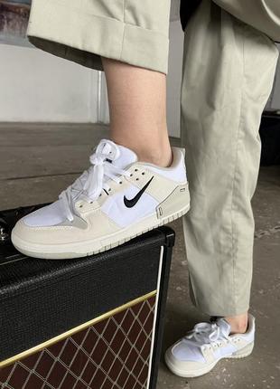 Жіночі білі кросівки nike dunk low демісезон