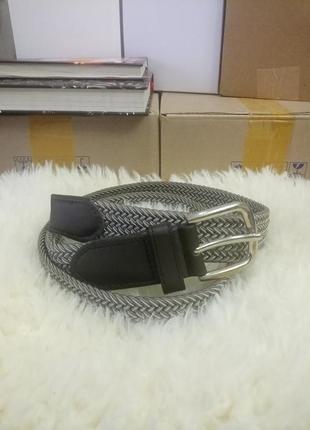 Чоловічий ремінь 110см * 34мм (плетена тканина – шт.шкіра)