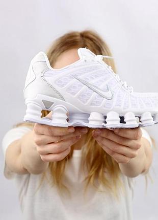 Жіночі кросівки nike shox tl white grey 37-38-39-40