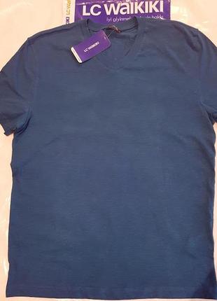 Мужская футболка lc waikiki светло-синего цвета2 фото