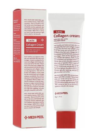 Зміцнювальний крем з колагеном і лактобактеріями medi peel red lacto collagen cream