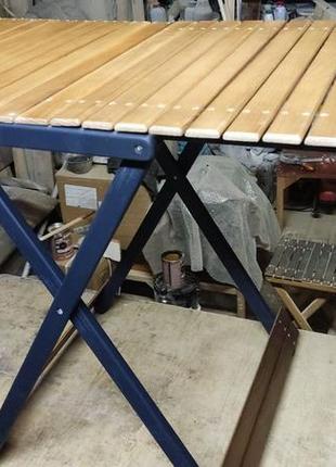 Раскладной стол из дерева2 фото