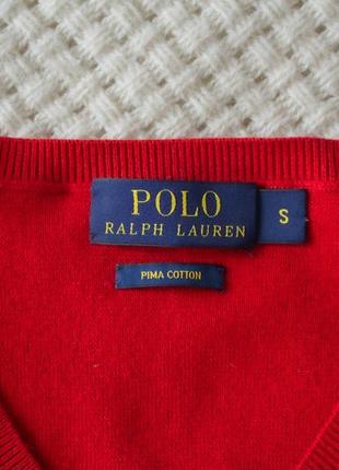 Джемпер ralph lauren светр, кофта червоний 7