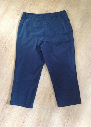 Нові легкі вільні укорочені штани темно-синього кольору 100% котон розмір 142 фото