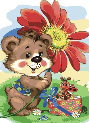 Картина за номерами медвежа садівник розміром 30х40 см ss-6411 melmil