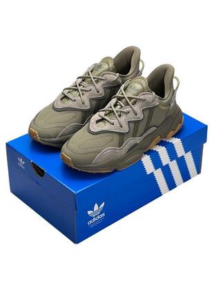 Мужские кроссовки adidas originals ozweego khaki#адидас