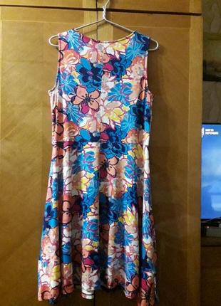 Брендовое новое вискозное платье в цветах р.16 от kaleidoscope2 фото