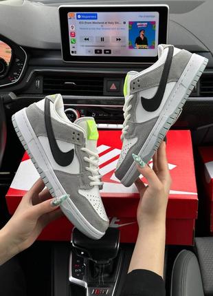 Женские кроссовки nike sb dunk low pro grey white black new