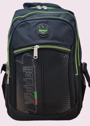 Рюкзак "weideli" школьный до 30 литров размер 46х32х19 см цвет серый