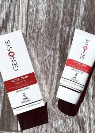 🔥🔥🔥genosys multi sun cream spf 40+ pa++ сонцезахисний мультифункціональний крем, 40 мл