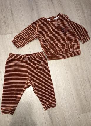 Костюм на 3-6м велюровий, крокодил m&s