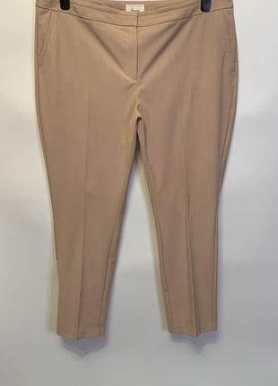 Бежеві штани звуженого крою,великий розмір