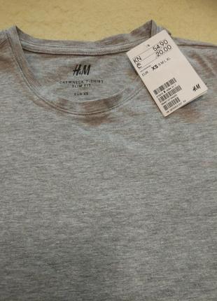 Футболка серая h&m для девочки размер xs