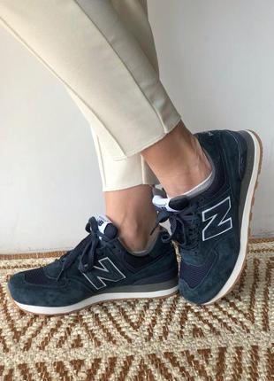 Жіночі кросівки сині класичні new balance сезон весна-літо-осінь