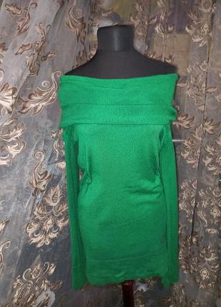 Платье туника трикотажное вязаное удлиненный свитер