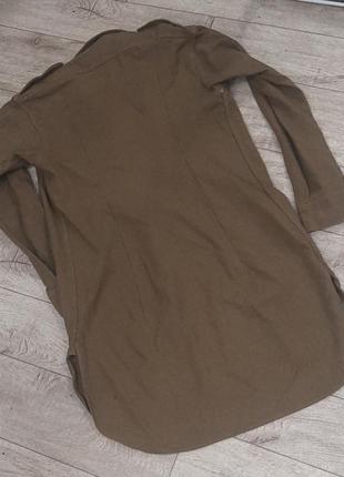 Женская удлинённая рубашка горчичного цвета 44-46 mp6 фото
