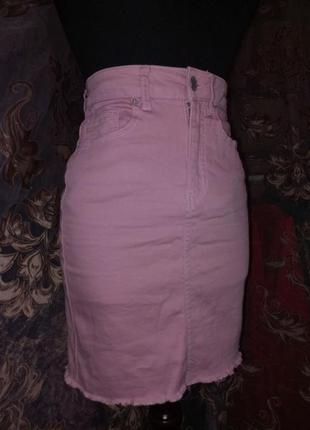 Джинсовая юбка мини2 фото