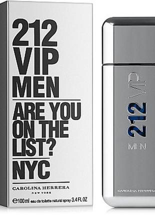 Carolina herrera 212 vip men туалетная вода 100мл