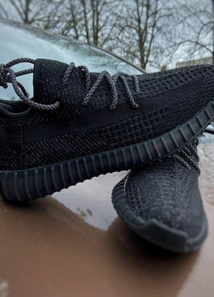 Adidas yeezy boost 350 black рефлектив