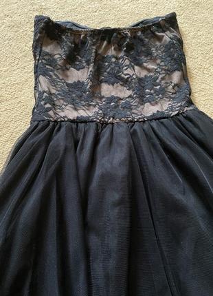Черное короткое платье праздничное, на выпускной, вечернее, коктейльное10 фото