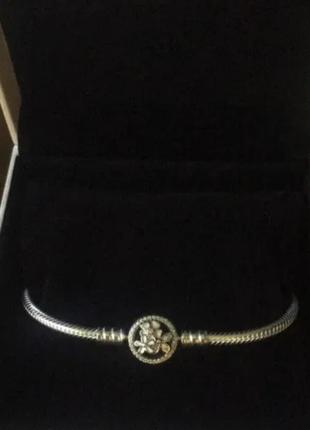 Браслет пандора цветы серебро 925 pandora