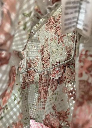 Платье сарафан зара резинка цветочный принт7 фото