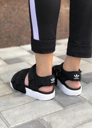 Шикарные и удобные сандалии adidas в черном цвете (весна-лето-осень)😍2 фото