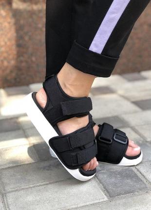 Шикарные и удобные сандалии adidas в черном цвете (весна-лето-осень)😍4 фото
