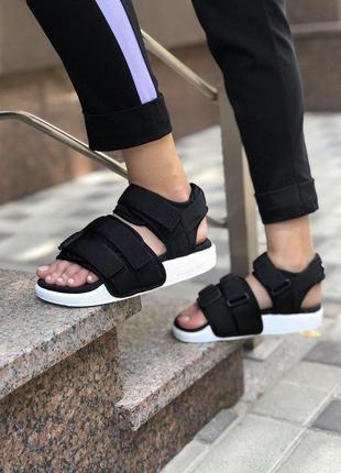 Шикарные и удобные сандалии adidas в черном цвете (весна-лето-осень)😍6 фото
