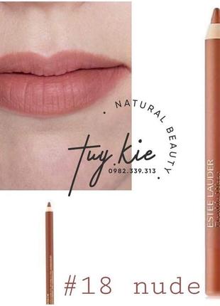 Олівець для губ estee lauder double wear stay-in-place lip pencil 18 nude travel size*1 фото