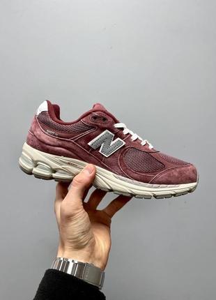 Кроссовки new balance 2002r black fig bordo