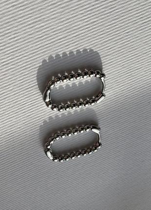 Геометричні сережки срібло посріблення 925 проба