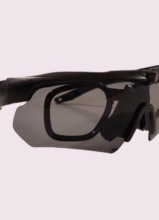 Спортивные очки с диоптрической вставкой цвет черный2 фото