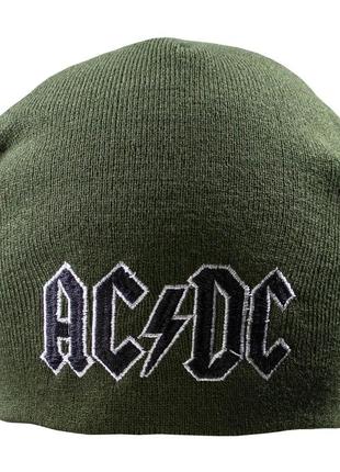 Шапка с вышивкой ac/dc (logo) олива