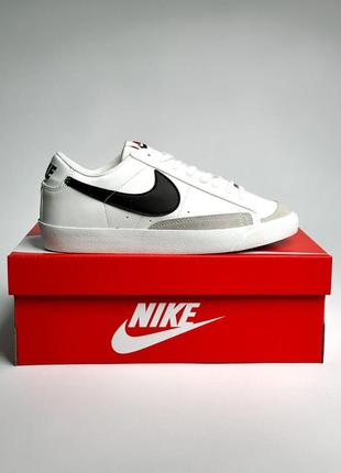 💙🖤 кеди nike blazer low white black blue кросівки білі чорні голубі сині найк блейзер блазер лов6 фото