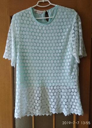 Блуза гипюровая большого размера.